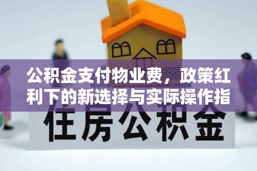 鹿寨公积金支付物业费，政策红利下的新选择与实际操作指南